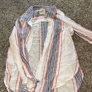 Oversized S American Eagle button up